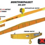 Matalantilannostopalkki. 800 MTP jonka Pituus on 3m-16 m ja WLL 3t -200t.